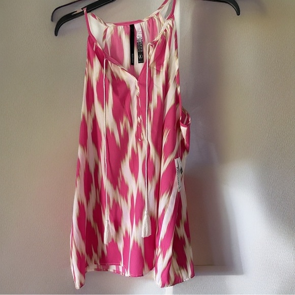 Kensie Bold Pink Sleeveless Top Size L New - Picture 2 of 5